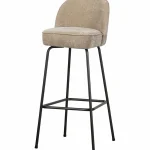 Fashion WOOOD Vogue Barstoel 80 Cm 3D Chenille Zand