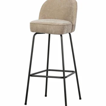 Fashion WOOOD Vogue Barstoel 80 Cm 3D Chenille Zand