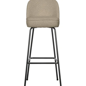 New WOOOD Vogue Barstoel 80 Cm Bouclé Beige