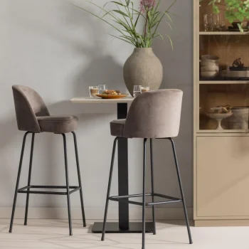 Discount WOOOD Vogue Barstoel 80 Cm Bouclé Nougat