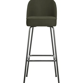 Outlet WOOOD Vogue Barstoel 80 Cm Geweven Stof Warm Groen