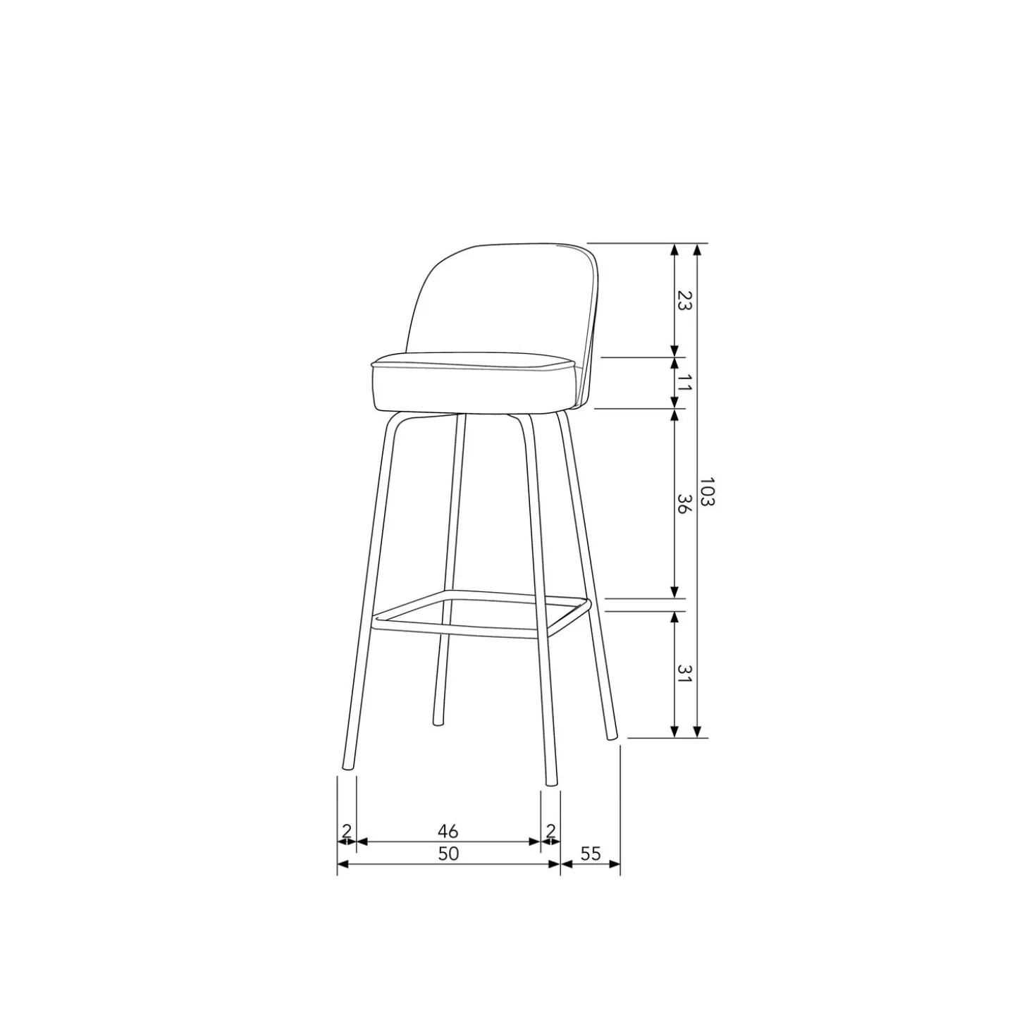 vogue-barstoel-80-cm-geweven-s-yPgLNdiE-3.webp Fashion WOOOD Vogue Barstoel 80 Cm Geweven Stof Zand