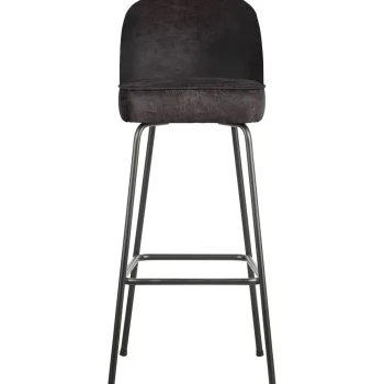 New WOOOD Vogue Barstoel 80 Cm Leer Zwart