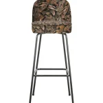 Sale WOOOD Vogue Barstoel 80 Cm Velvet Bouquet Zwart