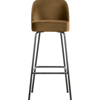 Discount WOOOD Vogue Barstoel 80 Cm Velvet Honinggeel