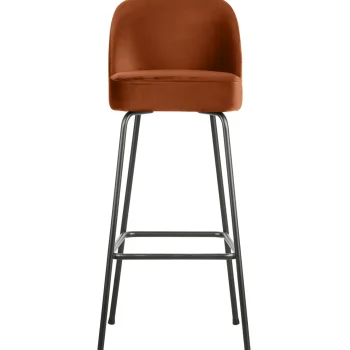 Clearance WOOOD Vogue Barstoel 80 Cm Velvet Roest