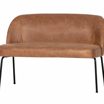 Clearance WOOOD Vogue Eetbank Leer Cognac