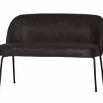 Clearance WOOOD Vogue Eetbank Leer Zwart