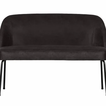 Clearance WOOOD Vogue Eetbank Leer Zwart