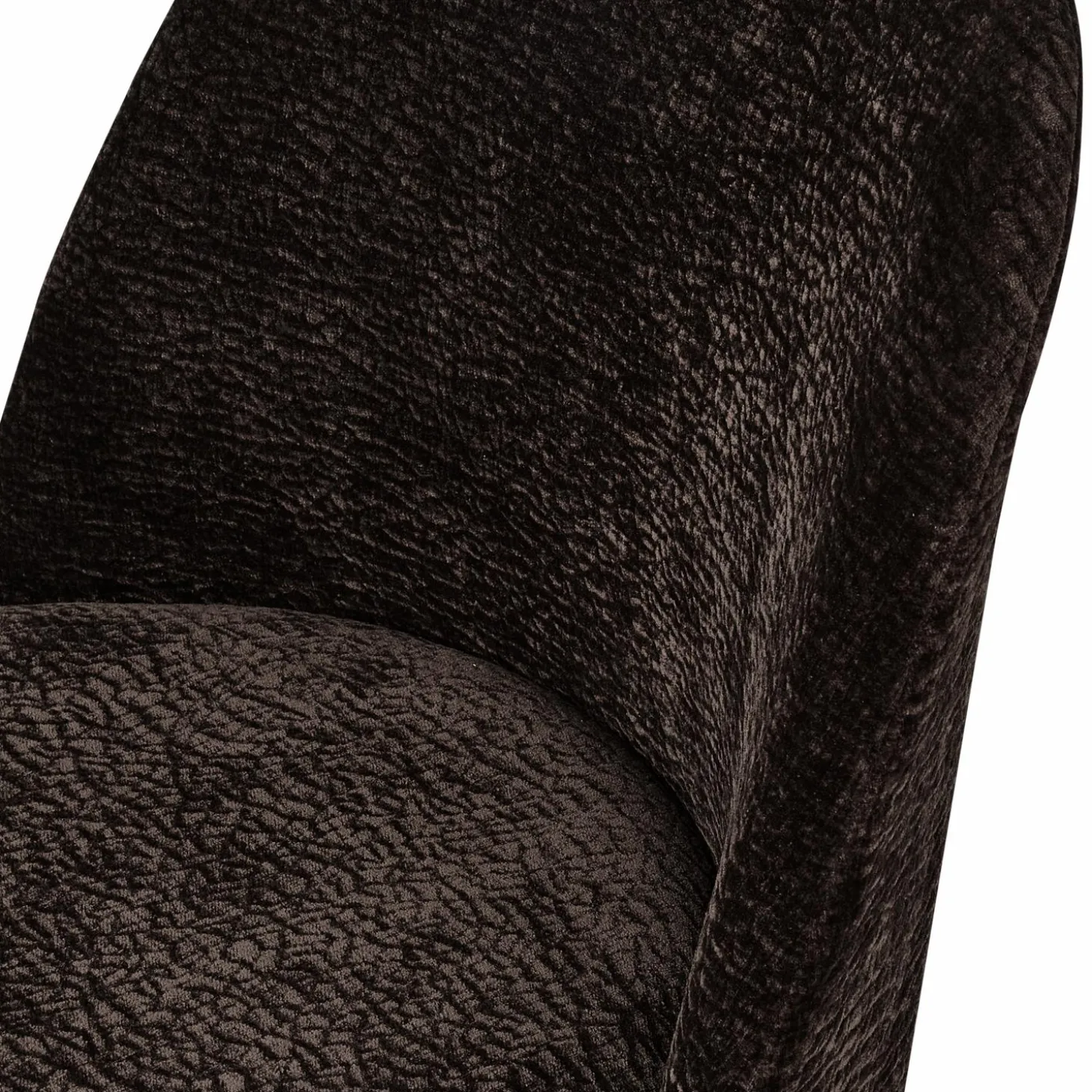 vogue-eetkamerstoel-3d-chenill-rqvungnE-5.webp Best WOOOD Vogue Eetkamerstoel 3D Chenille Chrome Poot Donkerbruin