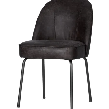 Online WOOOD Vogue Eetkamerstoel Leer Zwart