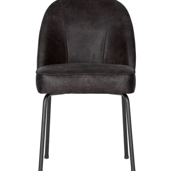 Online WOOOD Vogue Eetkamerstoel Leer Zwart