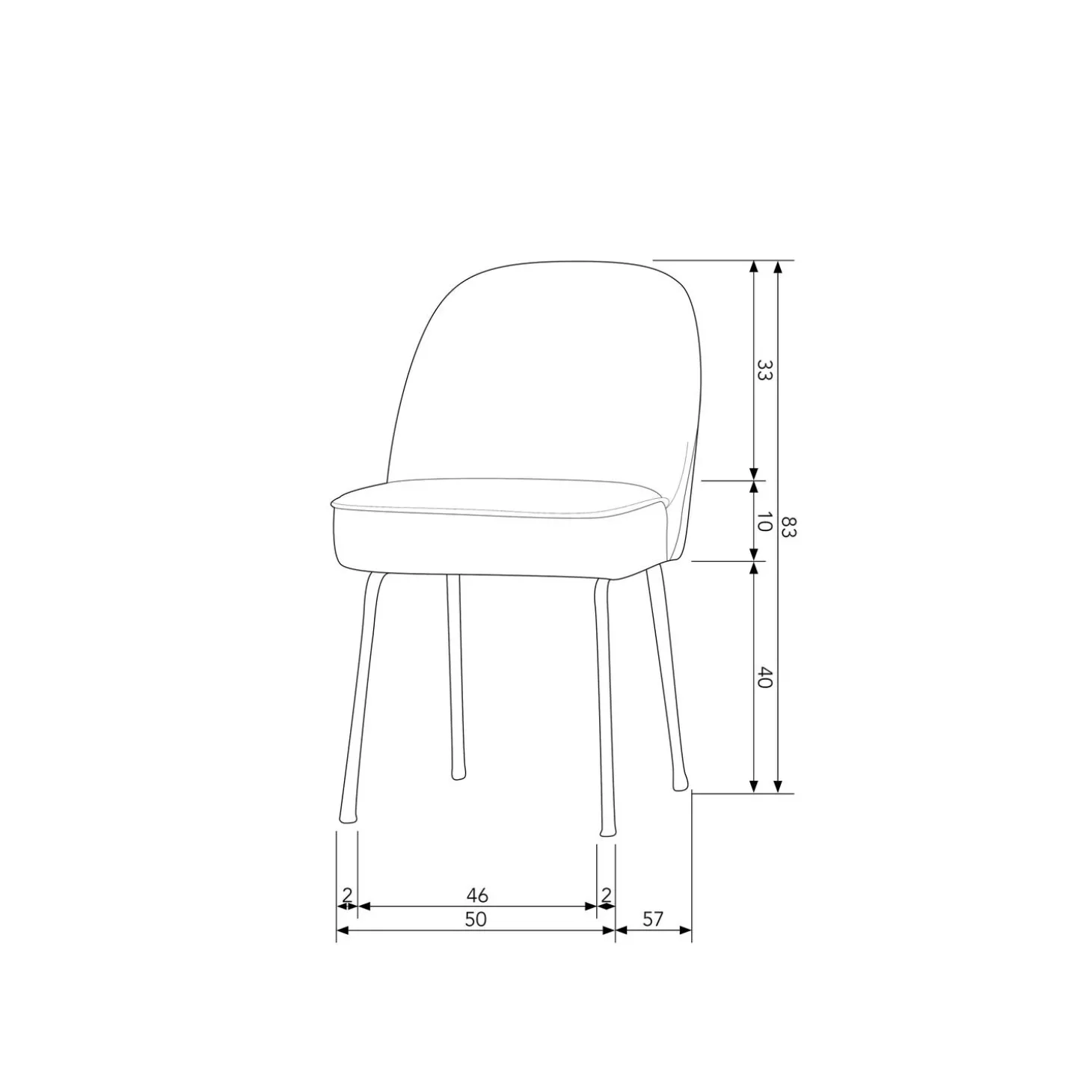 vogue-eetkamerstoel-velvet-hon-bRTeKxPZ-9.webp Sale WOOOD Vogue Eetkamerstoel Velvet Honinggeel