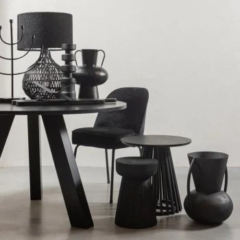 Best WOOOD Vogue Eetkamerstoel Velvet Zwart