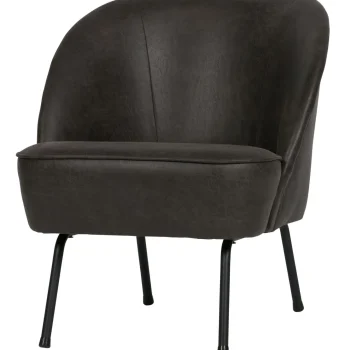 New WOOOD Vogue Fauteuil Leer Zwart