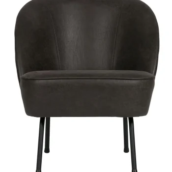 New WOOOD Vogue Fauteuil Leer Zwart