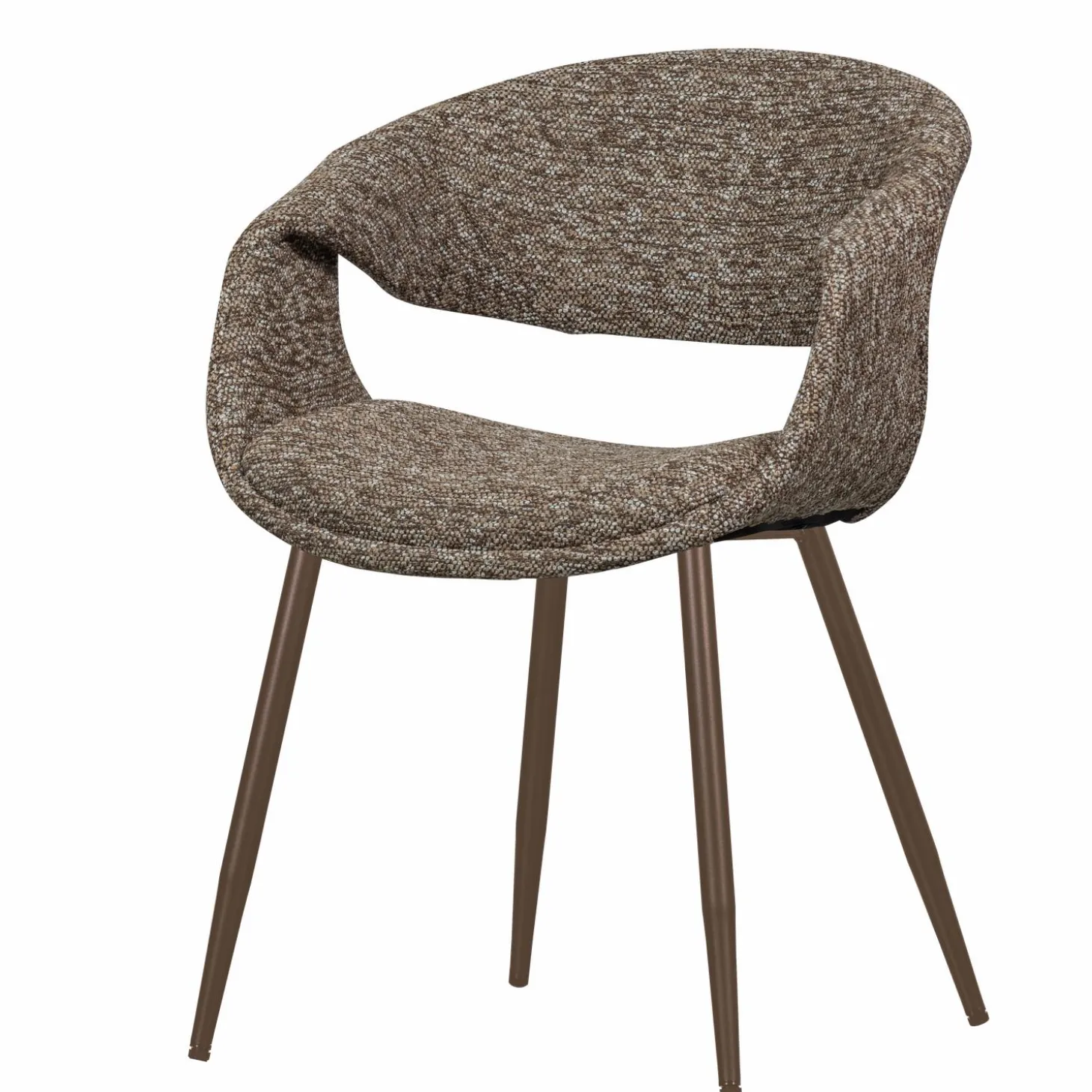 yossi-eetkamerstoel-bruin-met-nLZxQSDH-0.webp Online WOOOD Yossi Eetkamerstoel Met Metalen Poot Koper Bruin