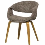 Online WOOOD Yossi Eetkamerstoel Met Houten Poot Bruin Naturel Bruin/naturel