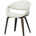 Sale WOOOD Yossi Eetkamerstoel Met Houten Poot Donkerbruin Naturel