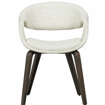 Sale WOOOD Yossi Eetkamerstoel Met Houten Poot Donkerbruin Naturel